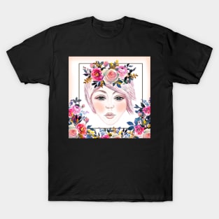Pretty in Pink mixed media collage T-Shirt